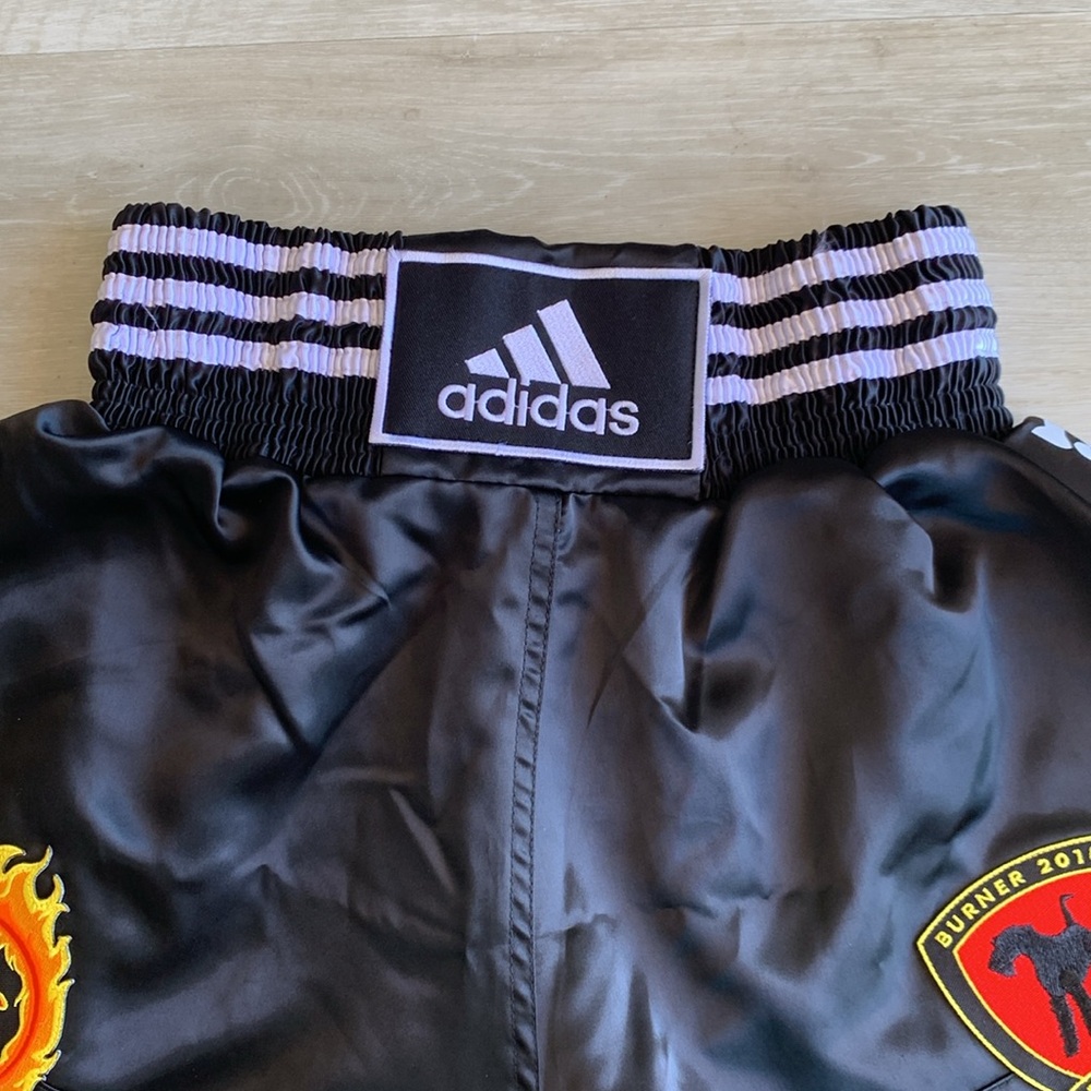 Burner Vintage Adidas Thai Boxing 2018 Burner Fringe Shorts. Black. Size 170 M. - Picture 2 of 16